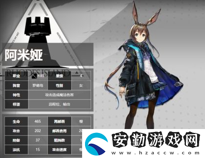 明日方舟五星干員阿米婭屬性介紹