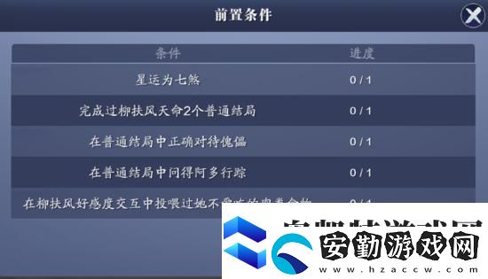 天涯明月刀手游天命柳扶風(fēng)奇遇完成攻略