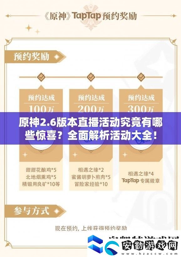 原神2.6版本直播活動(dòng)究竟有哪些驚喜