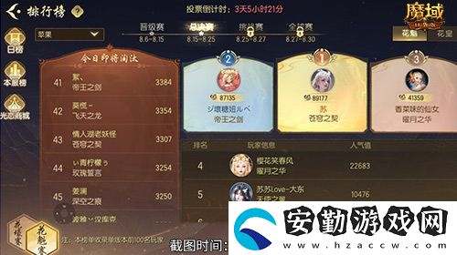 版本第一美女！魔域口袋版花魁賽總決賽即將開幕