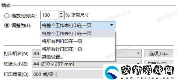 打印機怎么調(diào)整打印尺寸